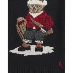 Baumwoll Crew Neck Polo Bear Pullover><noscript><img width=