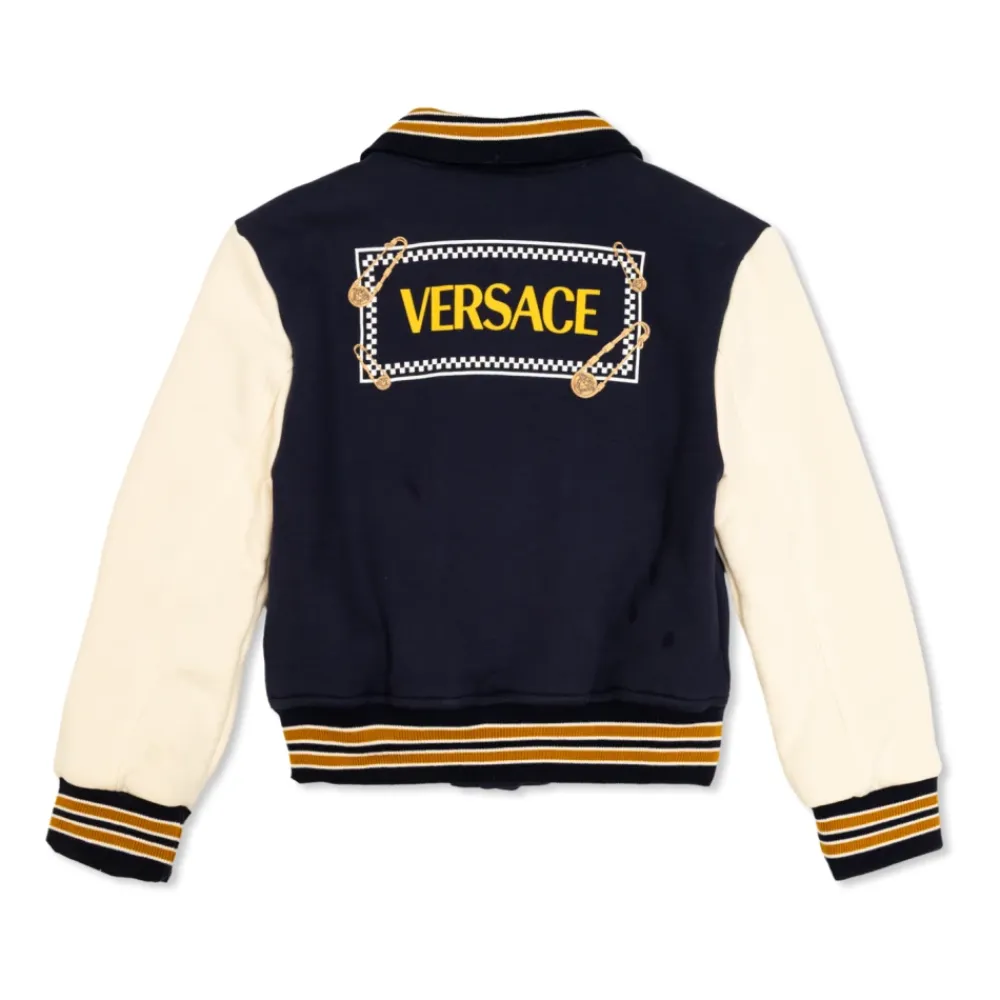 Baumwolljacke mit gesticktem Logo>Versace Clearance