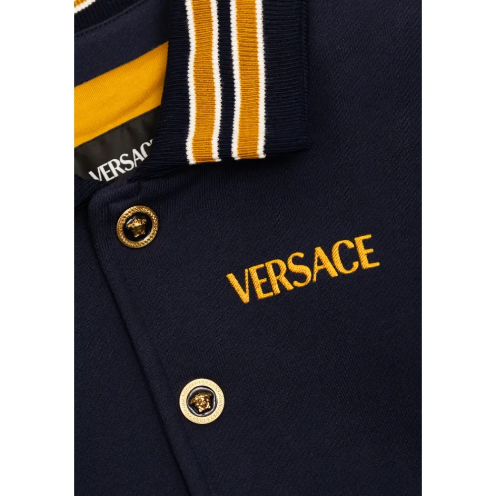 Baumwolljacke mit gesticktem Logo>Versace Clearance