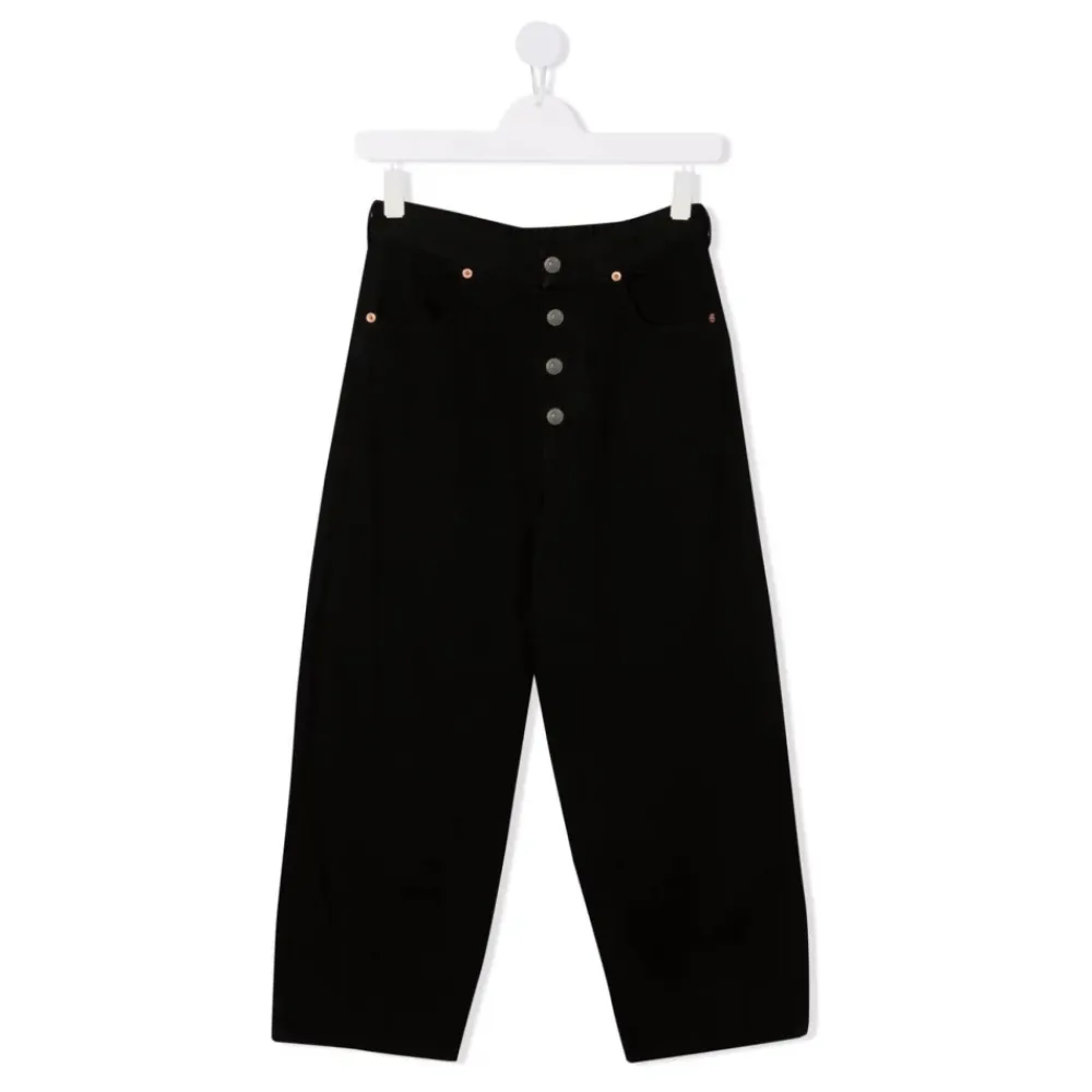 Baumwollweite Bein Jeans für Mädchen>Maison Margiela Outlet