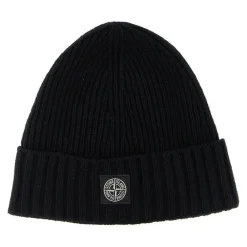 Beanie mit Kompass-Logo-Aufnäher>Stone Island Clearance