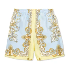 Bedruckte Shorts aus Seidentwill>Versace New