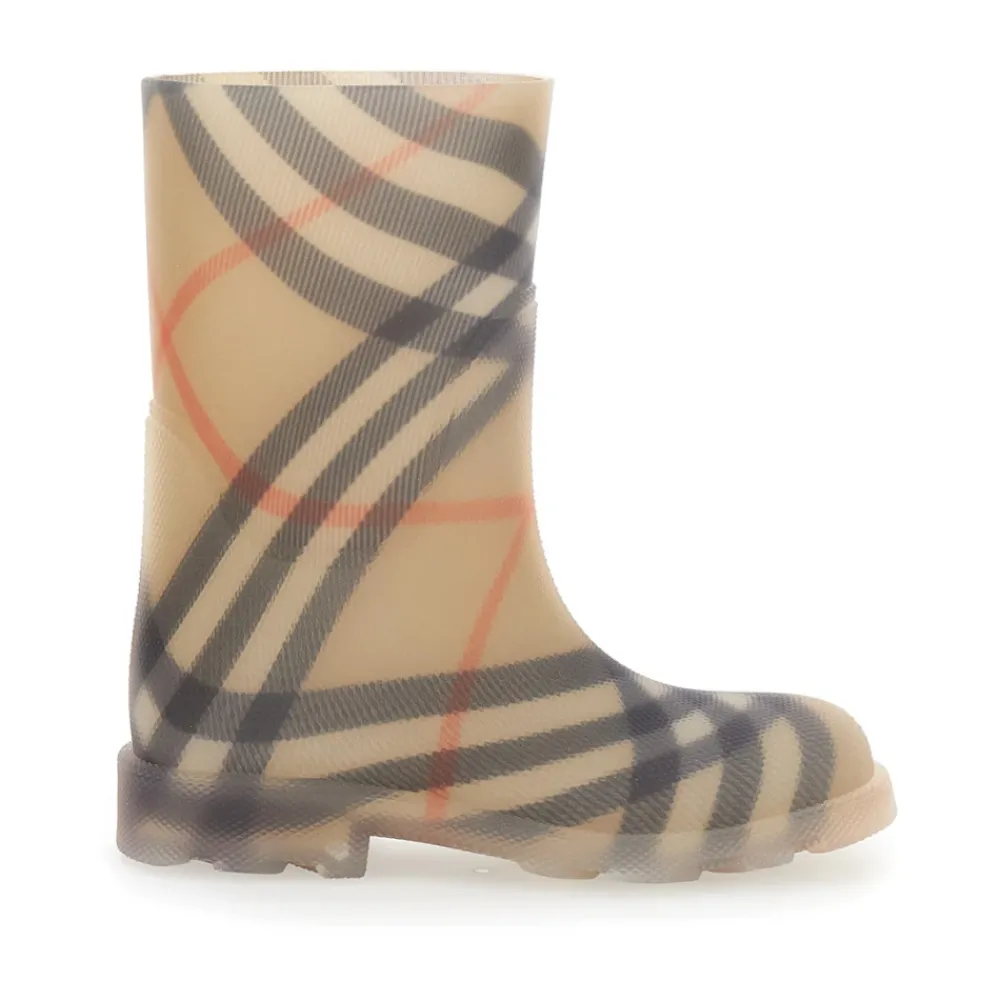 Gummistiefel mit Karomuster>Burberry Hot