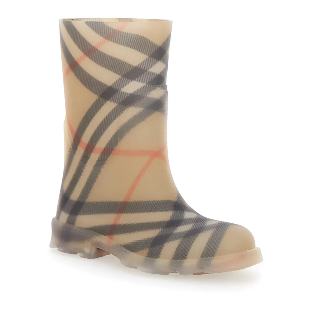 Gummistiefel mit Karomuster>Burberry Hot