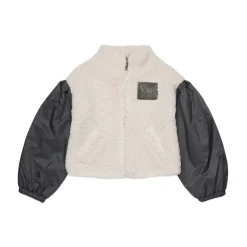 Shearling Jacke mit weißem Reißverschluss>Max & Co Discount