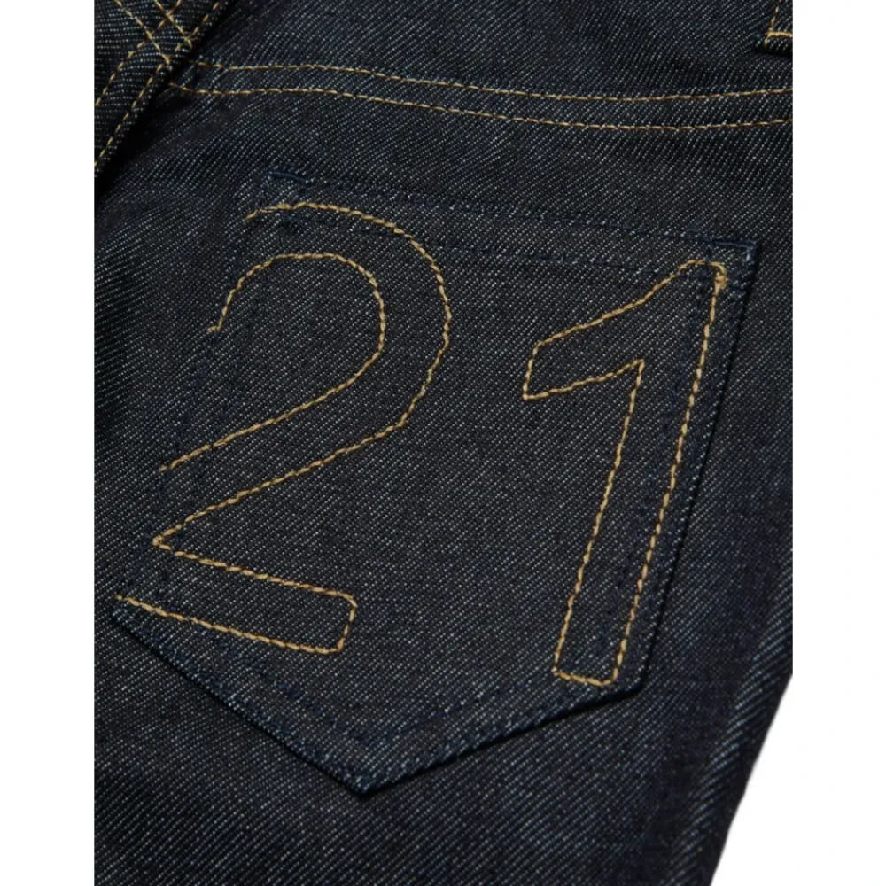 Bestickte Navy Blue Kinderjeans>N21 Hot