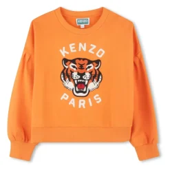 Bio-Baumwolle Bestickter Logo-Sweatshirt>Kenzo Hot