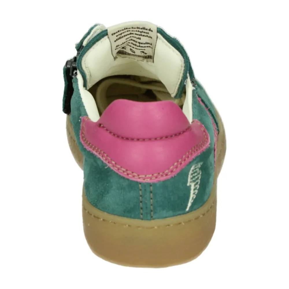 Blau Leder und Wildleder Mädchenschuhe>Ocra Sale