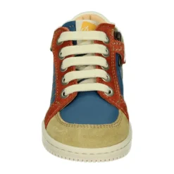 Blaue Gemusterte Jungen Schuhe>Ocra Online