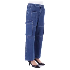e Reißverschluss-Jeans mit Taschen><noscript><img width=