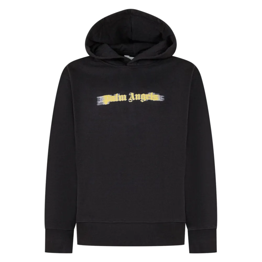 Blurred Logo Hoodie>Palm Angels