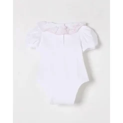 Body mit gerüschtem Kragen und bestickt für Säuglinge>Monnalisa New