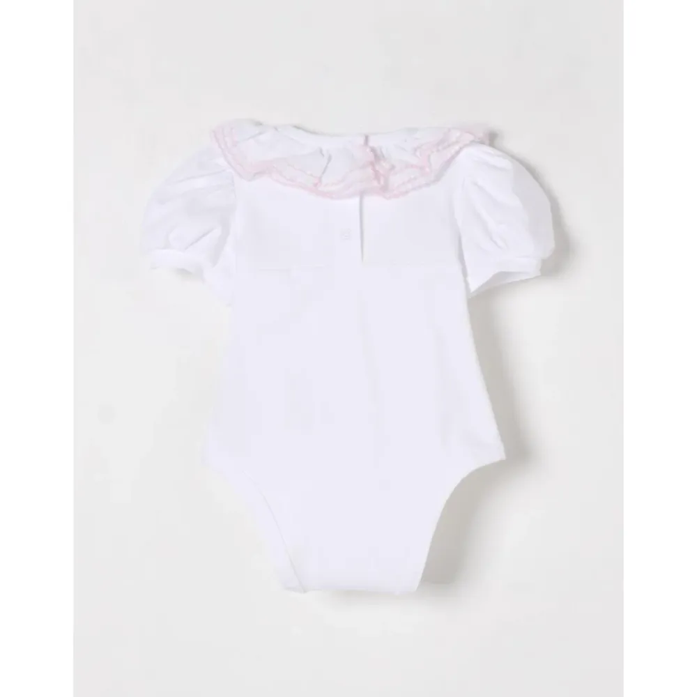 Body mit gerüschtem Kragen und bestickt für Säuglinge>Monnalisa New