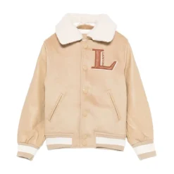 Bomberjacke mit Logo und Shearling-Kragen>Lanvin Online