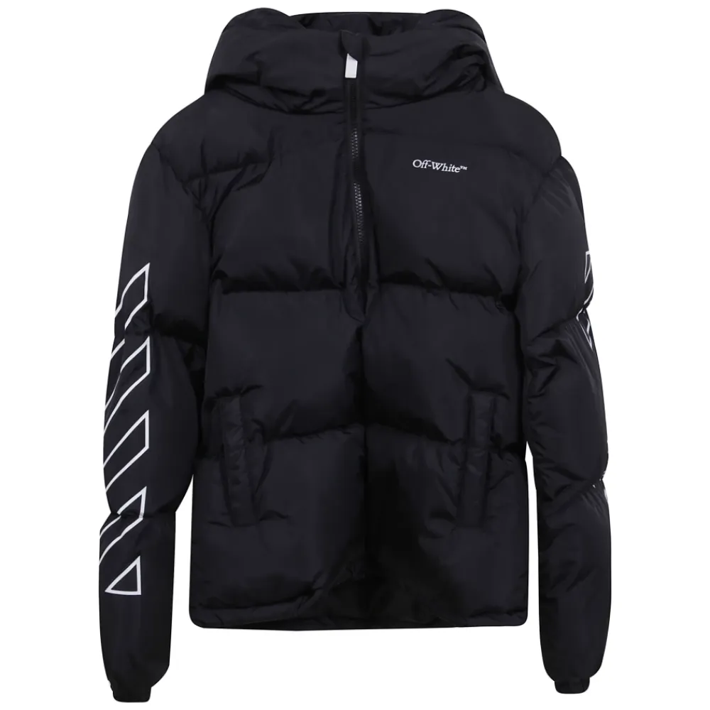 Bookish Diag Short Puffer>Off White Discount