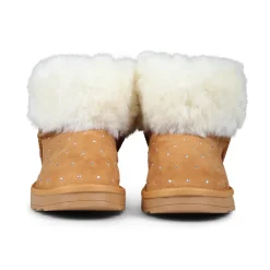 e Stiefeletten mit Eco-Pelzbesatz>Monnalisa New