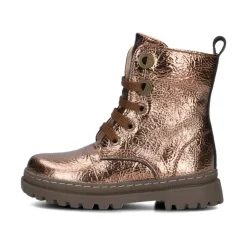 Bronzefarbene Schnürstiefel für Mädchen>Shoesme Hot