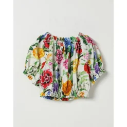 Bunte florale Off-Shoulder Bluse>Dolce & Gabbana