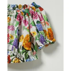 Bunte florale Off-Shoulder Bluse><noscript><img width=