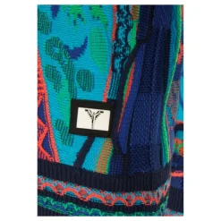 Bunter Jacquard Pullover, Navy>Carlo Colucci Clearance