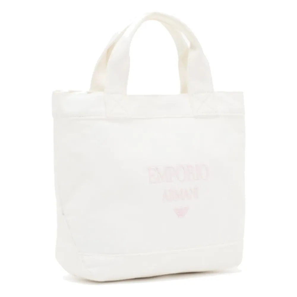Canvas Shopper Bag mit Logo-Stickerei>Armani Online