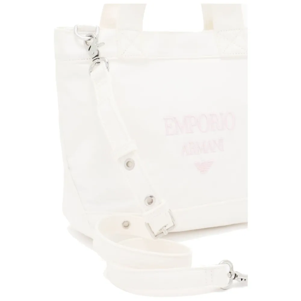 Canvas Shopper Bag mit Logo-Stickerei>Armani Online