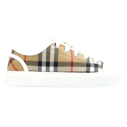 Check Cotton Sneakers>Burberry Discount