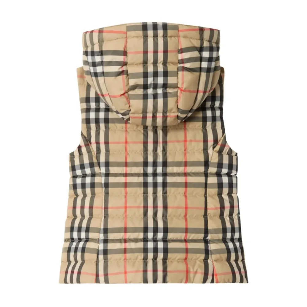 Check Kapuzen-Puffer-Gilet>Burberry Discount