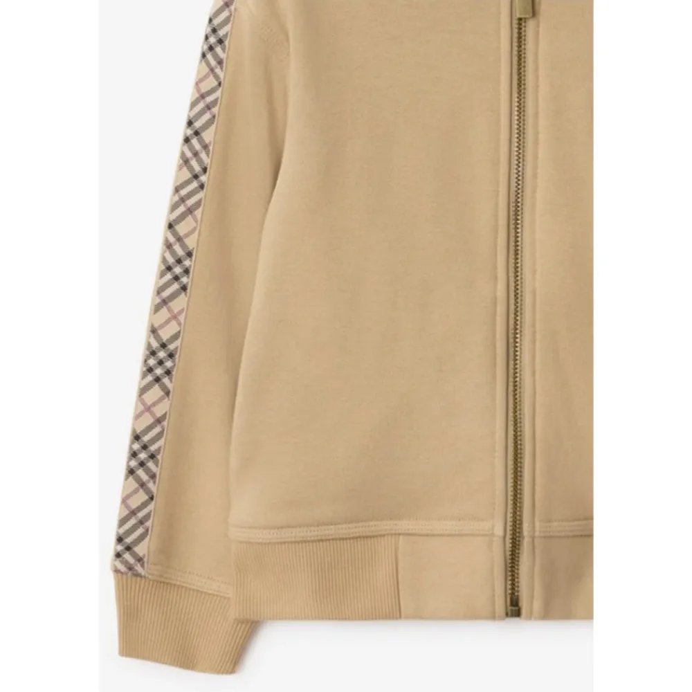 Check Tape Reißverschluss Hoodie>Burberry Best