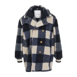 Checked Teddy Coat>Tommy Hilfiger Clearance