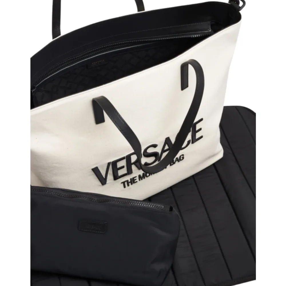 Cremefarbene Umhängetasche für Neugeborene>Versace