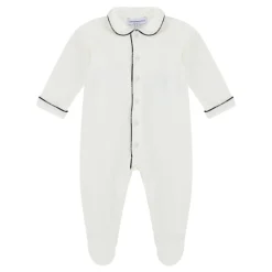 Cremefarbenes Jerseykleid mit Logokante>Emporio Armani