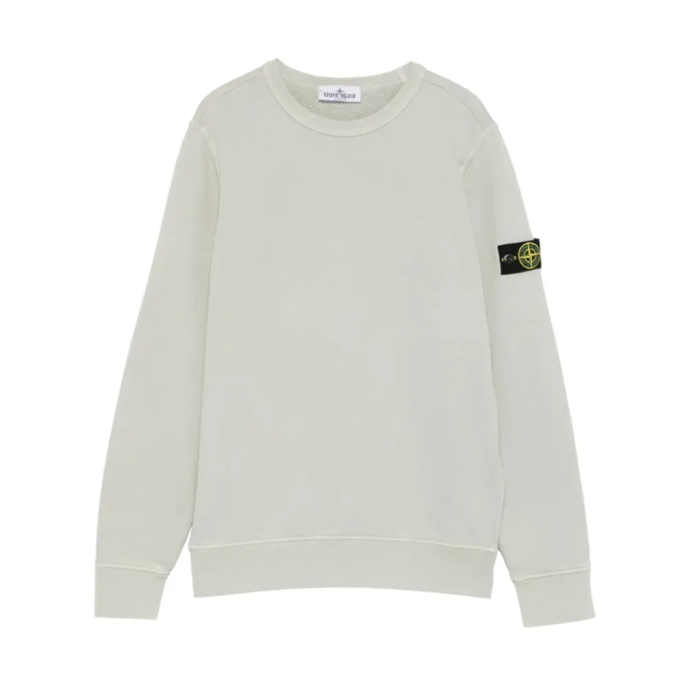 Crew Neck Logo-Patch Sweatshirt>Stone Island Sale