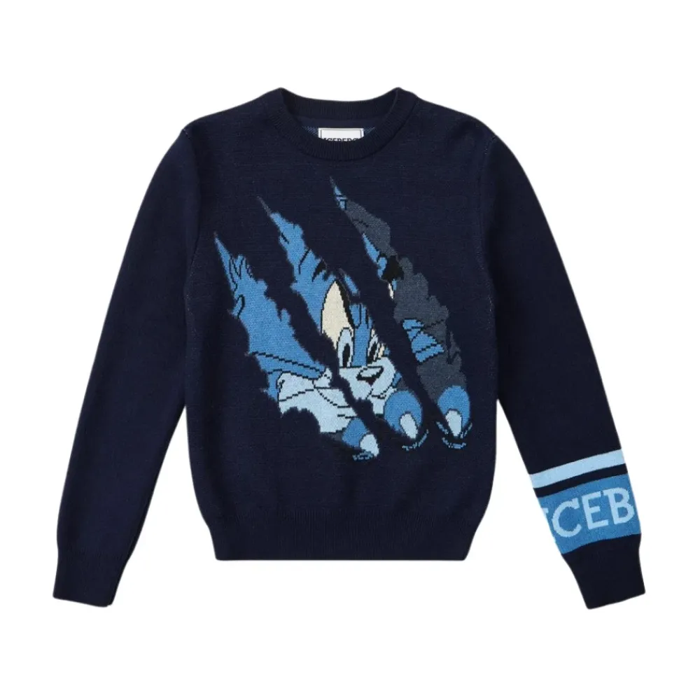 Crewneck Sweater with Looney Tunes Print>Iceberg Discount