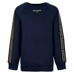 Crewneck Sweatshirt mit Logo-Tape>Balmain Online