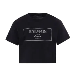 Cropped T-Shirt mit Couture-Print>Balmain Best