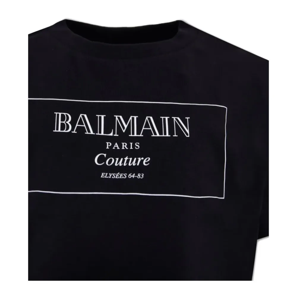 Cropped T-Shirt mit Couture-Print>Balmain Best
