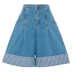 Denim Bermuda Shorts>Fendi Outlet