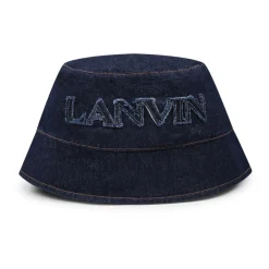 Denim Cloche Hut mit Fransenlogo>Lanvin Discount