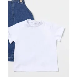 Denim Overalls Set><noscript><img width=