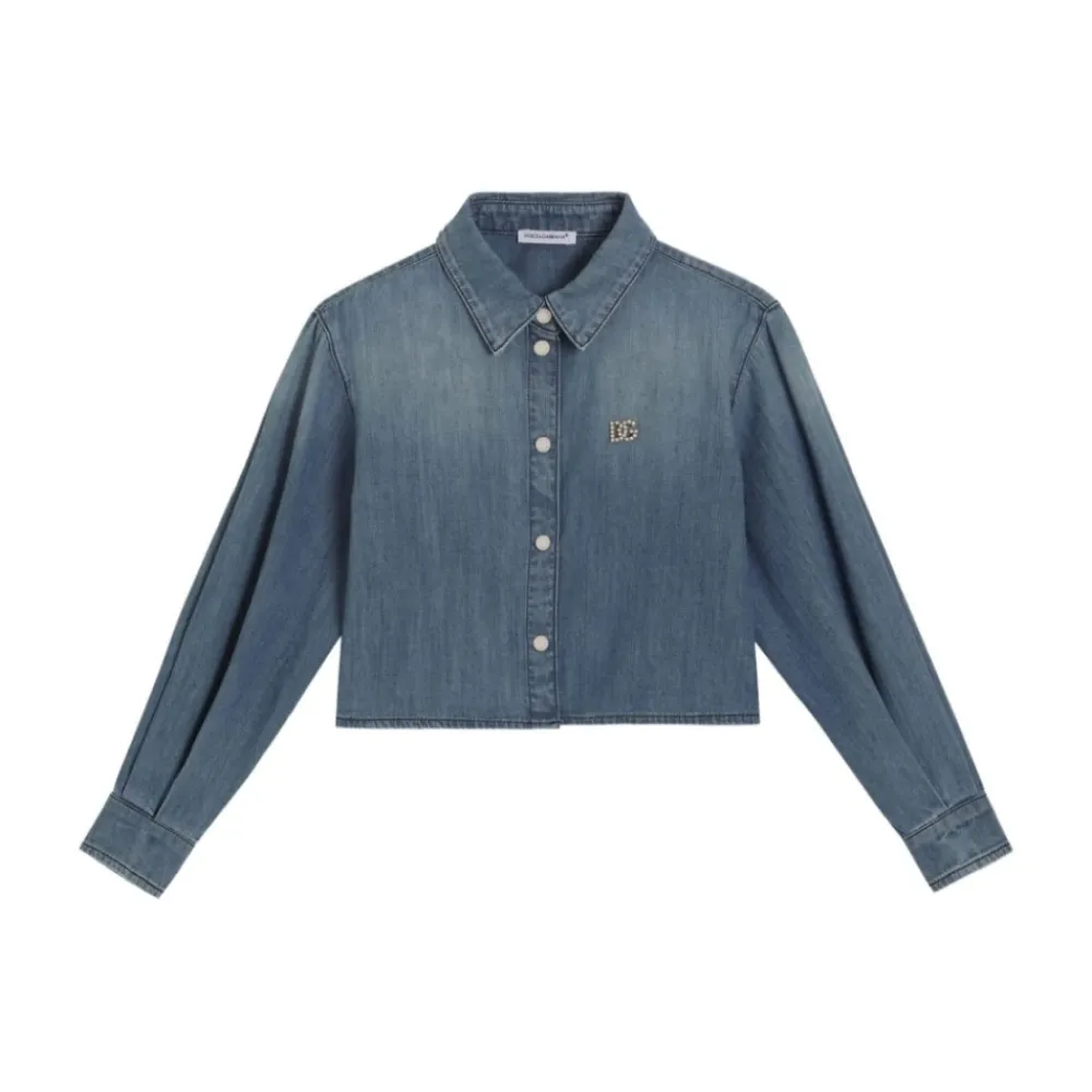 Denim-Hemd mit DG-Logo>Dolce & Gabbana New
