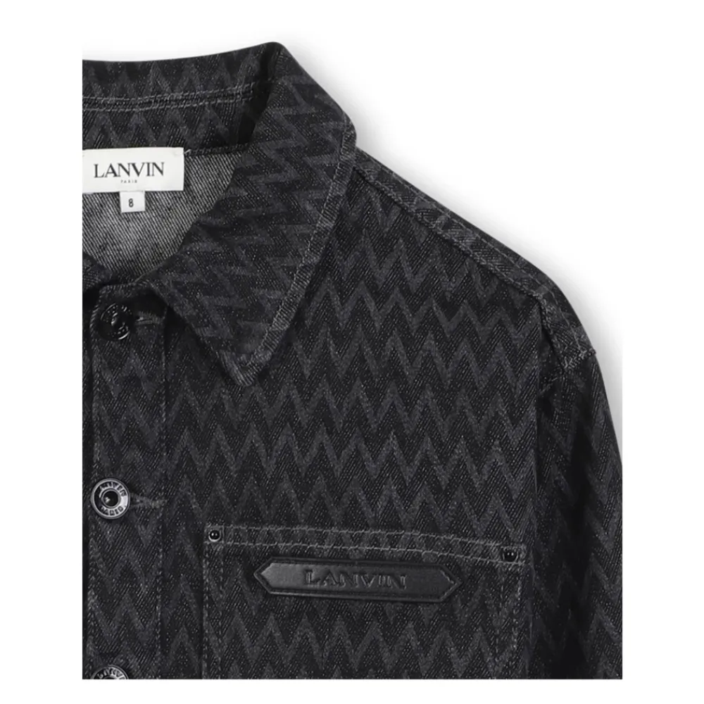 Denimjacke mit Allover-Chevron-Muster>Lanvin Sale