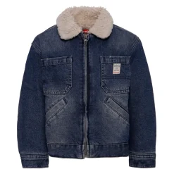 Denimjacke mit Eco-Shearling-Interieur>Diesel Sale