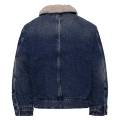 Denimjacke mit Eco-Shearling-Interieur>Diesel Sale