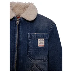 Denimjacke mit Eco-Shearling-Interieur><noscript><img width=