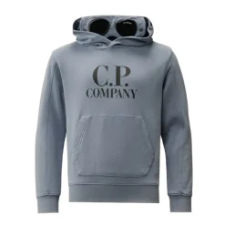 Diagonaler Fleece-Goggle-Kapuzenpullover>C.P. Company Discount