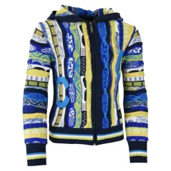 Einzigartige Allover Mädchen Strickjacke mit Stehkragen>Carlo Colucci New