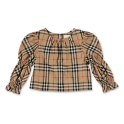 Elegante Bluse mit Karomuster>Burberry Discount