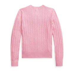 Florida Pink Mini Zopfmuster-Pullover>Polo Ralph Lauren