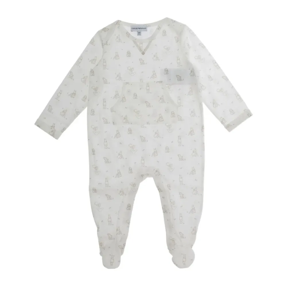 Footed V-neck Body>Emporio Armani New